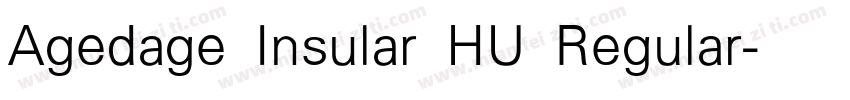 Agedage Insular HU Regular字体转换